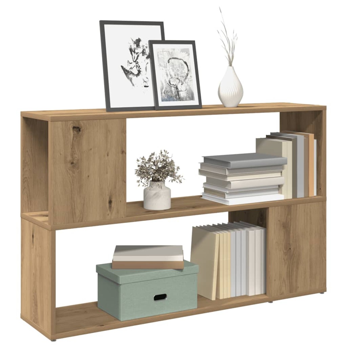 vidaXL Βιβλιοθήκη Αρτισιανή Δρυς 100x24x63 εκ. Επεξεργ. Ξύλο