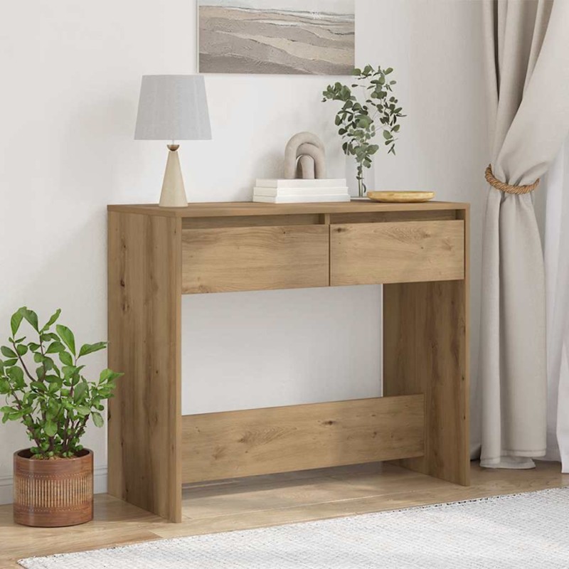 vidaXL Τραπέζι Κονσόλα Αρτισιανή Δρυς 89x41x76,5 εκ Επεξεργασμένο Ξύλο