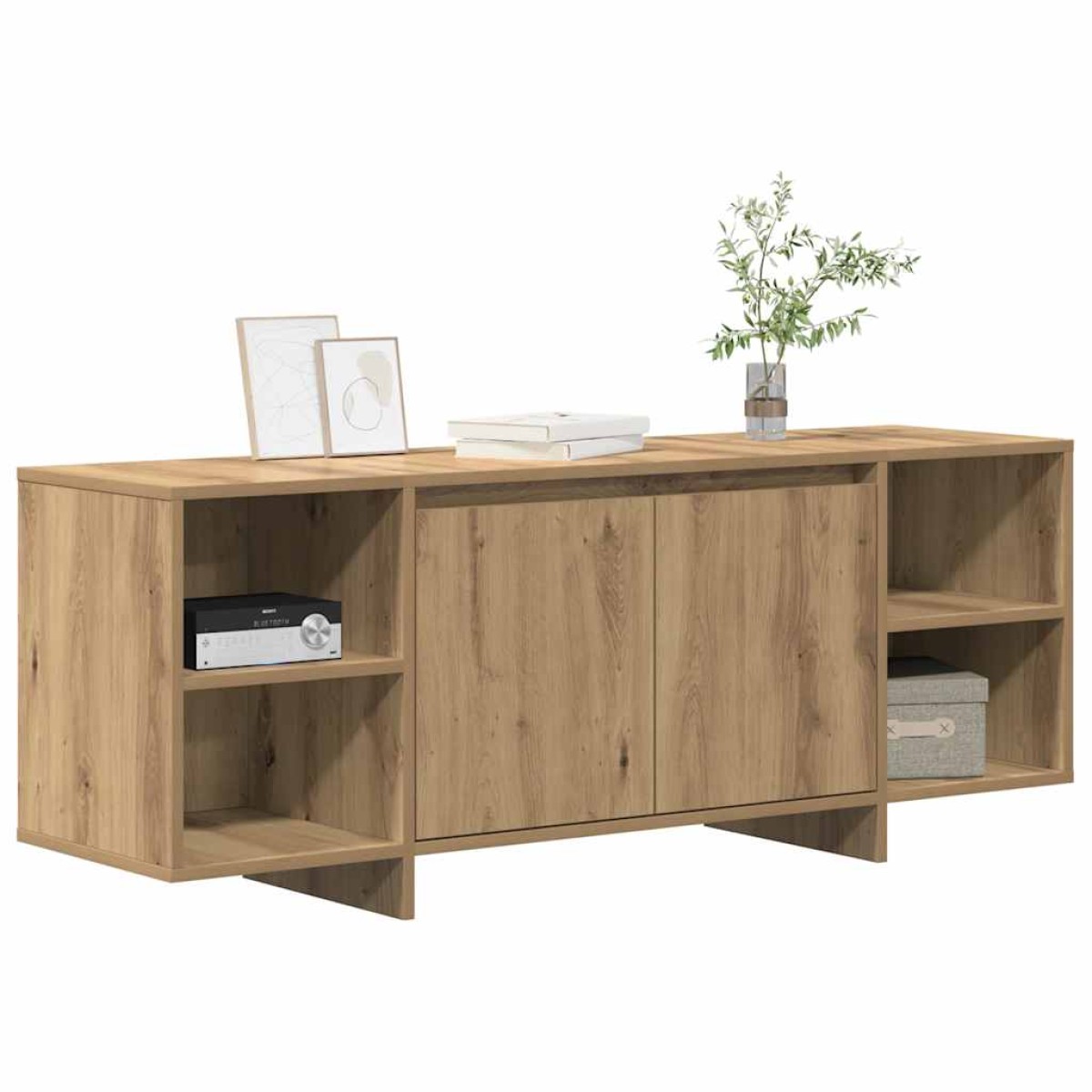 vidaXL Έπιπλο Τηλεόρασης Αρτισιανή Δρυς 130x35x50 εκ από Επεξεργ. Ξύλο