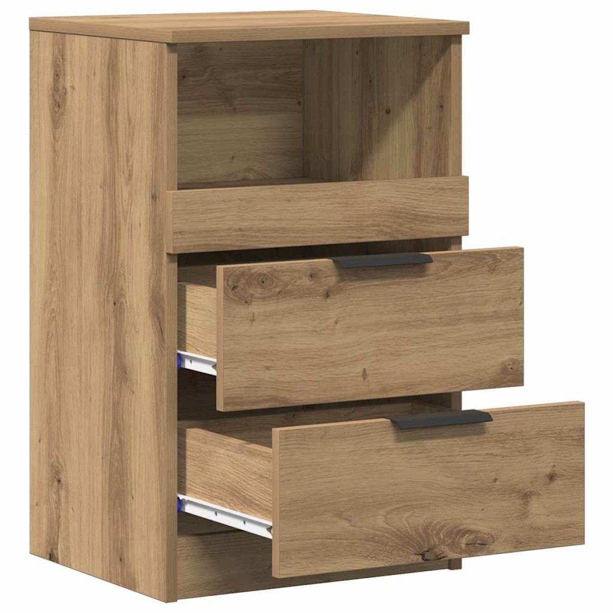 vidaXL Κομοδίνα 2 τεμ.Αρτισιανή Δρυς 40x36x65 εκ. Επεξ. Ξύλο