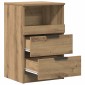 vidaXL Κομοδίνα 2 τεμ.Αρτισιανή Δρυς 40x36x65 εκ. Επεξ. Ξύλο