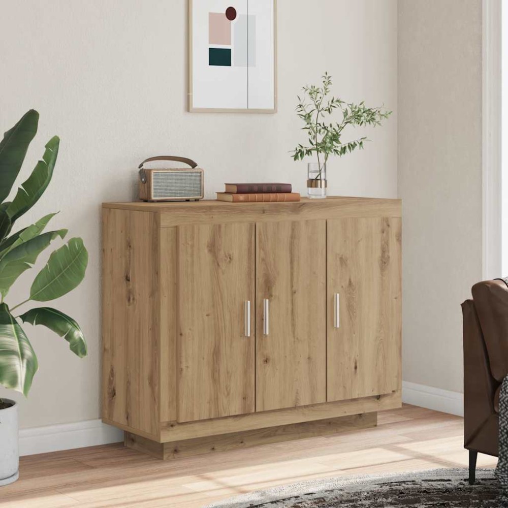 vidaXL Μπουφές Αρτισιανή Δρυς 92x35x75 εκ. από Επεξεργασμένο Ξύλο