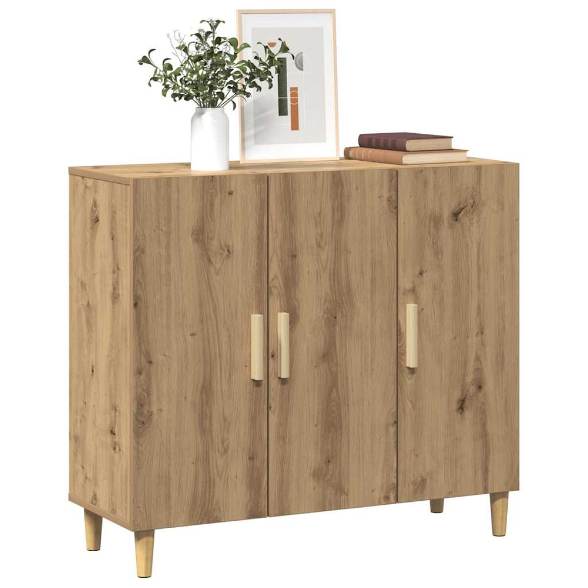 vidaXL Ντουλάπι Αρτισιανή Δρυς 90 x 34 x 80 εκ. από Επεξεργασμένο Ξύλο