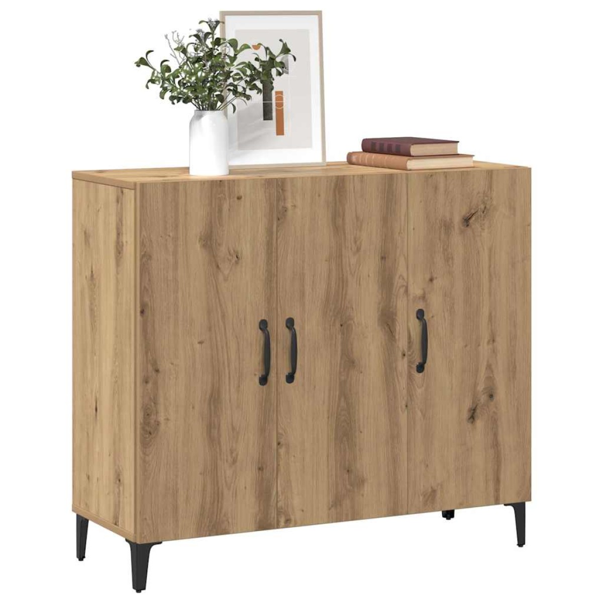 vidaXL Ντουλάπι Αρτισιανή Δρυς 90 x 34 x 80 εκ. από Επεξεργασμένο Ξύλο