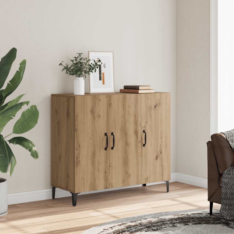vidaXL Ντουλάπι Αρτισιανή Δρυς 90 x 34 x 80 εκ. από Επεξεργασμένο Ξύλο