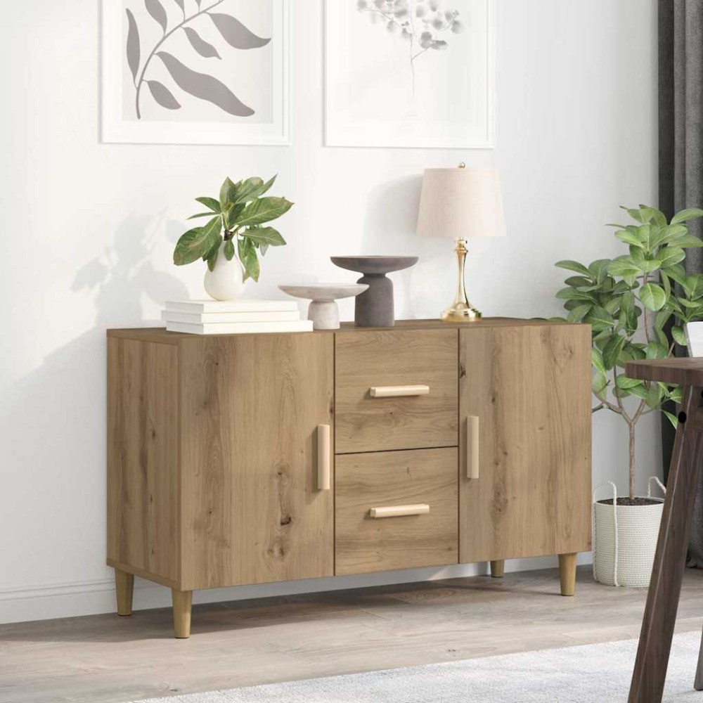 vidaXL Σκευοθήκη Δρυς τεχνίτης 100x36x60 cm Κατασκευασμένο ξύλο