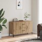 vidaXL Σκευοθήκη Δρυς τεχνίτης 100x36x60 cm Κατασκευασμένο ξύλο