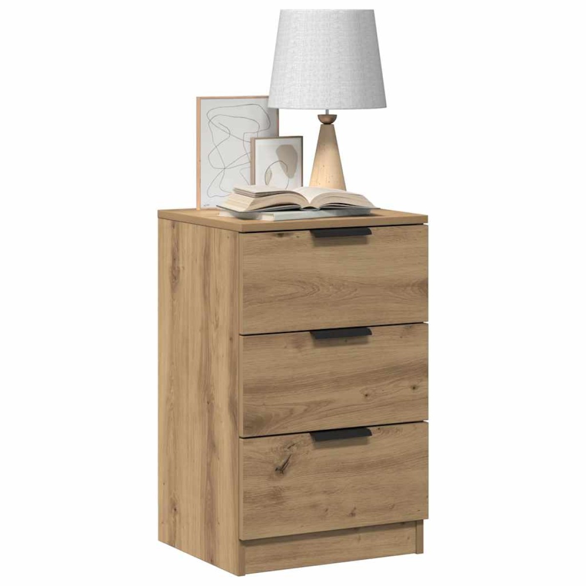 vidaXL Κομοδίνα 2 τεμ.Αρτισιανή Δρυς 40x36x65 εκ. Επεξ. Ξύλο