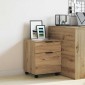 Κινητό ντουλάπι αρχείων vidaXL με τροχούς Artisan Oak