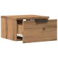 vidaXL Κομοδίνο Επιτοίχιο Αρτισιανή Δρυς 34x30x20 εκ
