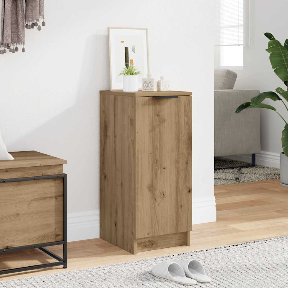 vidaXL Παπουτσοθήκη Χρώμα Αρτισιανή Δρυς 29,5x35x70 εκ. Επεξ. Ξύλο