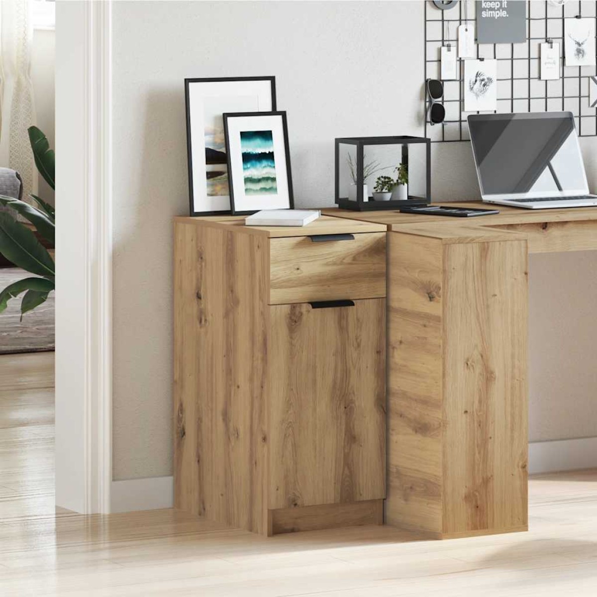 vidaXL Ντουλάπι Γραφείου Artisan Δρυς 33x50x75 εκ. Επεξεργασμένο Ξύλο