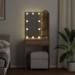 vidaXL Μπουντουάρ με LED Αρτισιανή Δρυς 60x40x140 εκ.