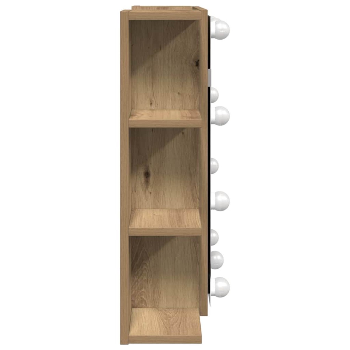 vidaXL Ντουλάπι καθρέφτη με LED Artisan Oak 70x16,5x60 cm