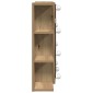 vidaXL Ντουλάπι καθρέφτη με LED Artisan Oak 70x16,5x60 cm
