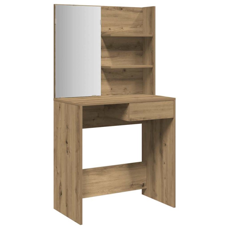 vidaXL Κομοδίνο με καθρέφτη Artisan Oak 74,5x40x141 cm