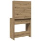 vidaXL Κομοδίνο με καθρέφτη Artisan Oak 74,5x40x141 cm