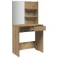 vidaXL Κομοδίνο με καθρέφτη Artisan Oak 74,5x40x141 cm