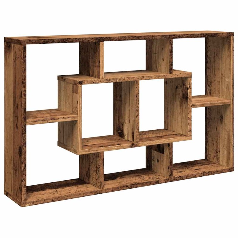 vidaXL Ράφι τοίχου Παλιό ξύλο 85x16x52,5 cm Κατασκευασμένο ξύλο
