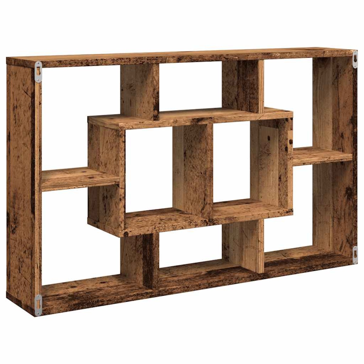 vidaXL Ράφι τοίχου Παλιό ξύλο 85x16x52,5 cm Κατασκευασμένο ξύλο
