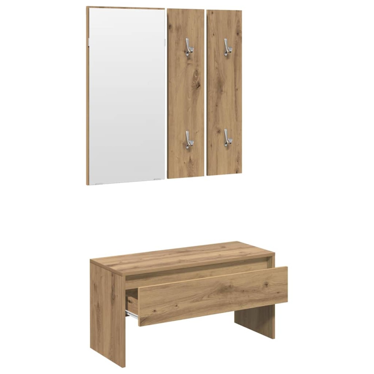 vidaXL σετ επίπλων διαδρόμου Artisan Oak Engineered Wood