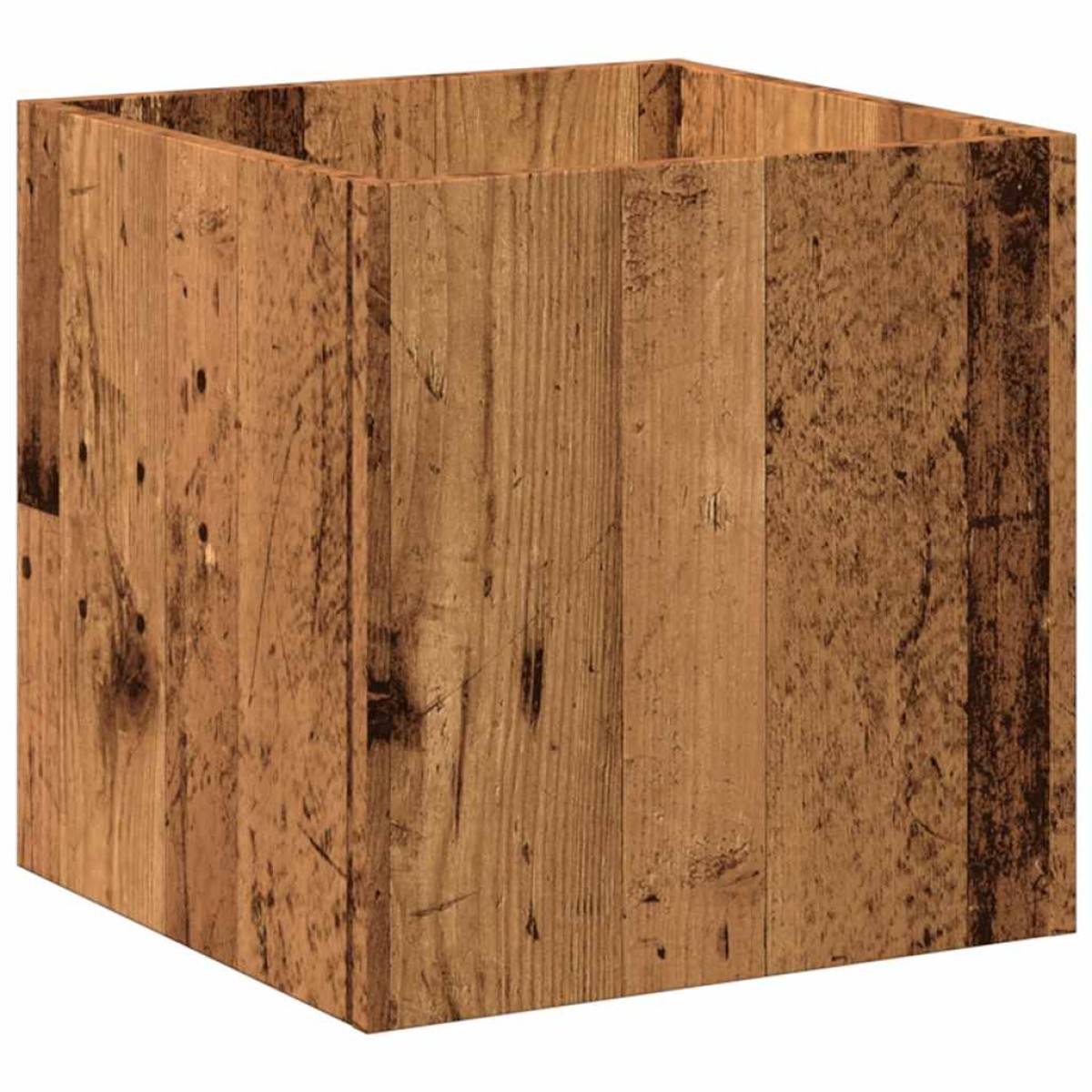 vidaXL Κουτί γλάστρας Παλιό ξύλο 40x40x40 cm Κατασκευασμένο ξύλο