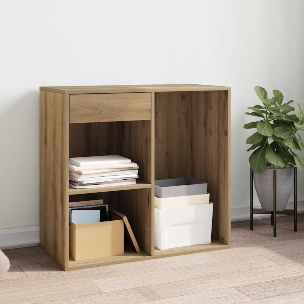 vidaXL Ντουλάπι καλλυντικών Artisan Oak 80x40x75cm Κατασκευασμένο ξύλο