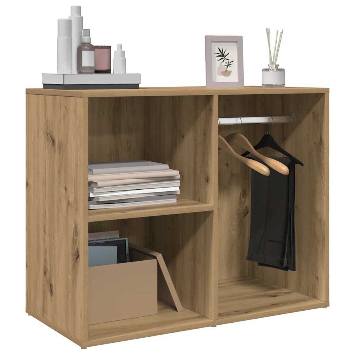 vidaXL Ντουλάπι ντύσιμο Artisan δρυς 80x40x65 cm Κατασκευασμένο ξύλο