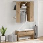 vidaXL Ντουλάπι διαδρόμου Δρυς τεχνίτης 97,5x37x99 cm Ξύλο μηχανής