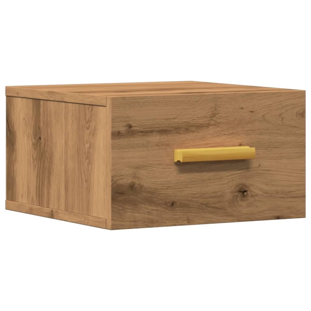 vidaXL Κομοδίνο Επιτοίχιο Αρτισιανή Δρυς 35 x 35 x 20 εκ.