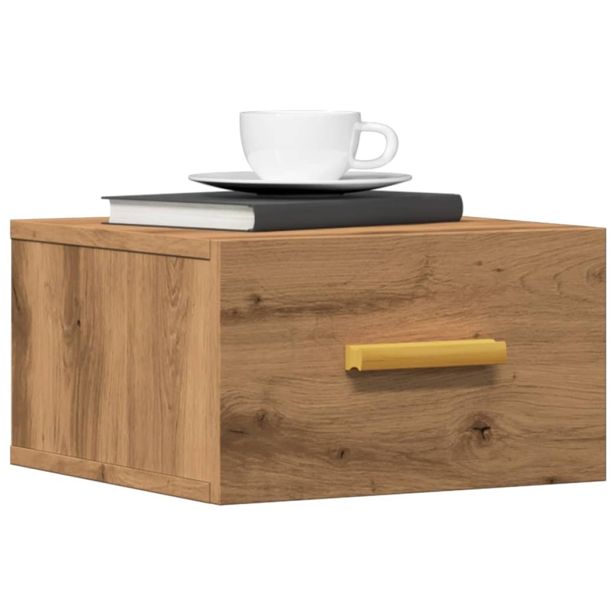 vidaXL Κομοδίνο Επιτοίχιο Αρτισιανή Δρυς 35 x 35 x 20 εκ.