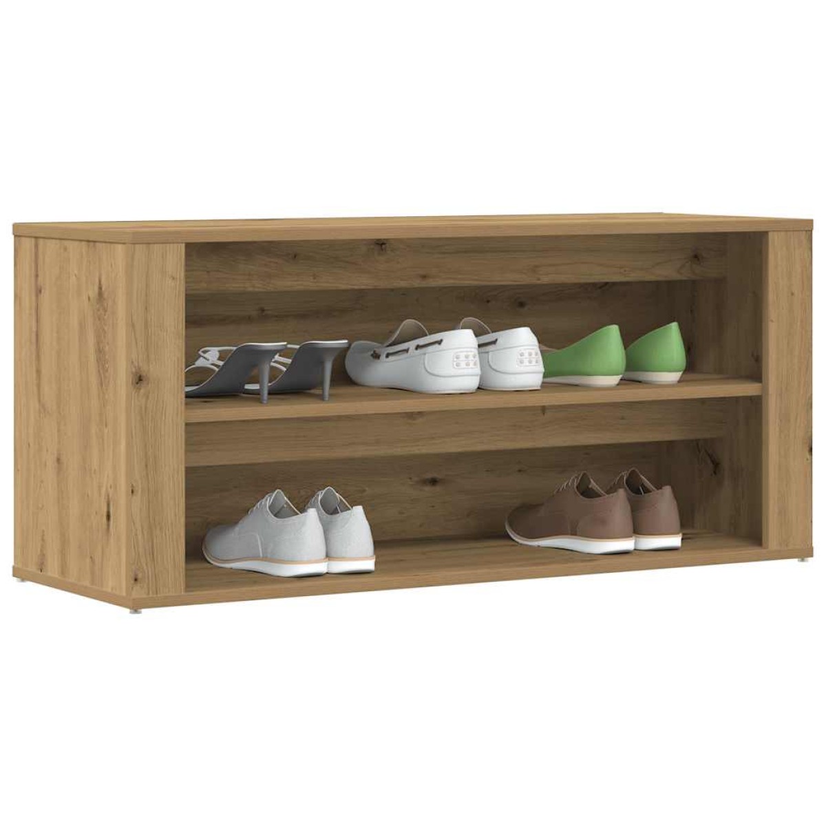 vidaXL Πάγκος Παπουτσιών Artisan Δρυς 100x35x45 εκ. Επεξεργασμένο Ξύλο