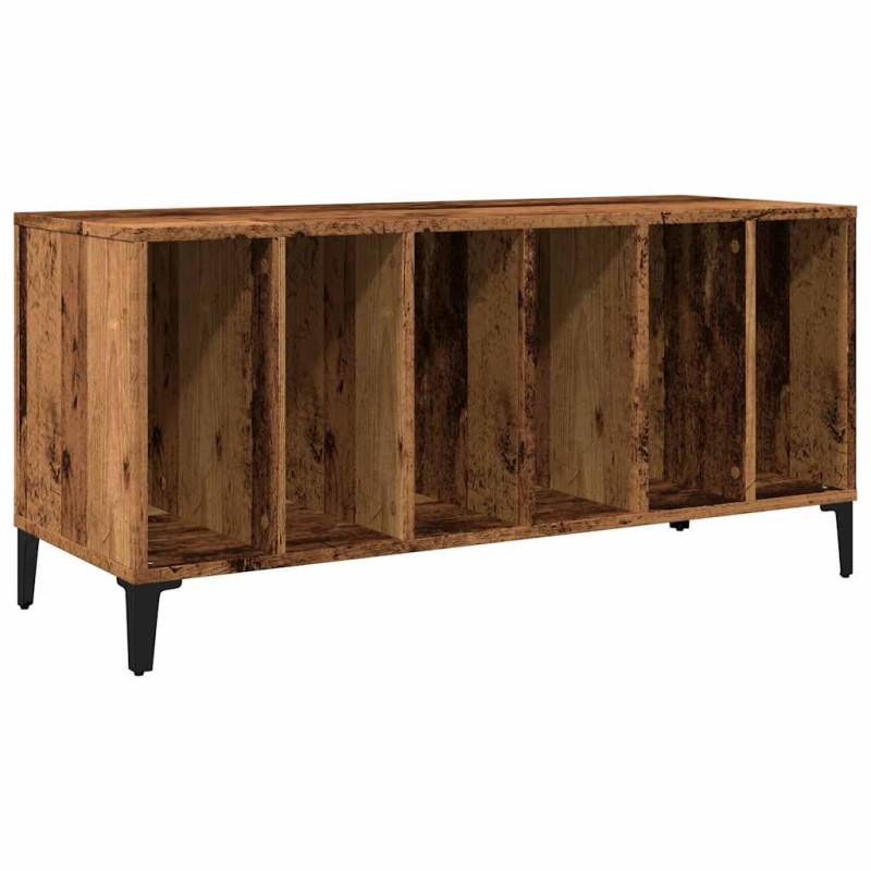 vidaXL Έπιπλο Δίσκων Μαύρο 100 x 38 x 48 εκ. από Επεξεργασμένο Ξύλο