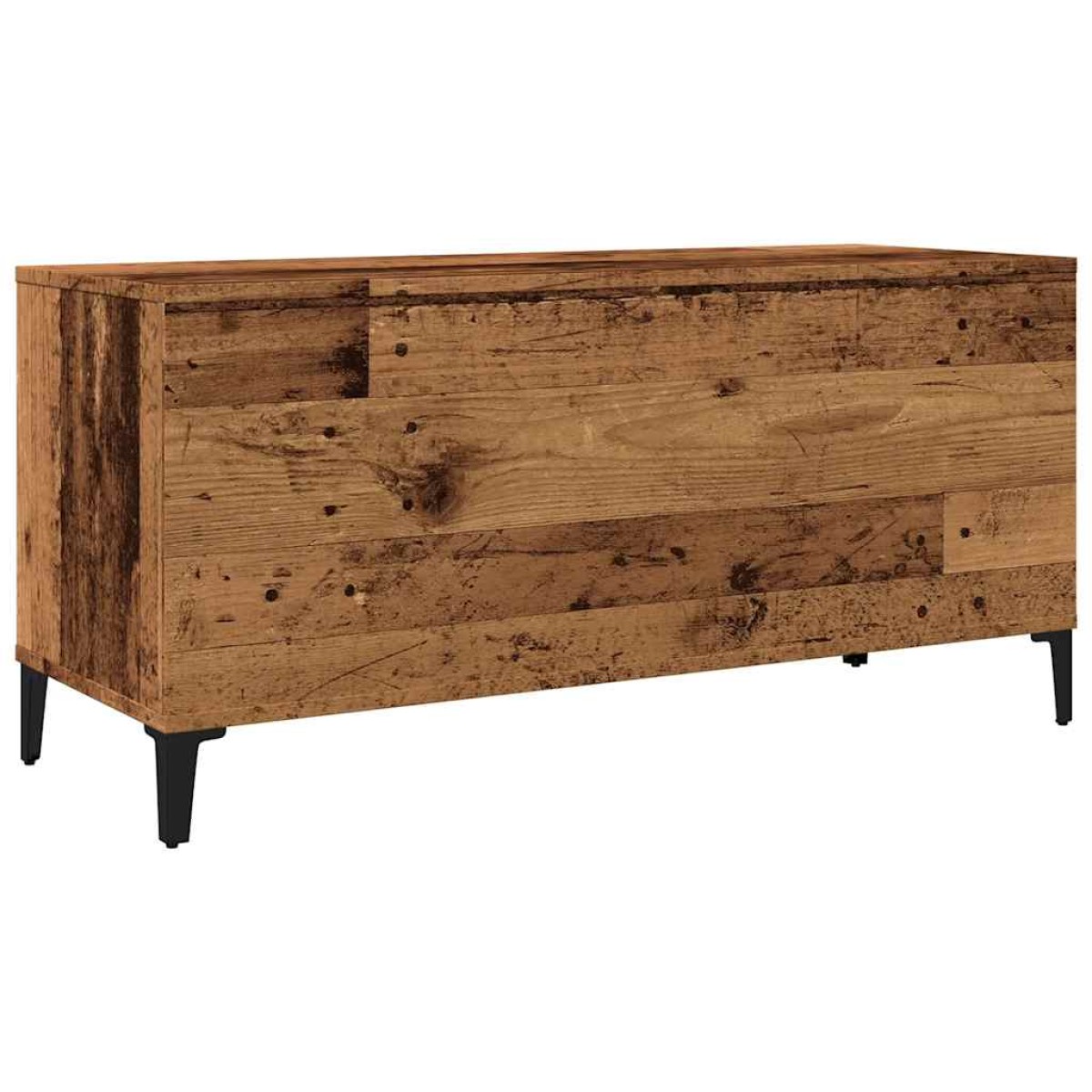 vidaXL Έπιπλο Δίσκων Μαύρο 100 x 38 x 48 εκ. από Επεξεργασμένο Ξύλο