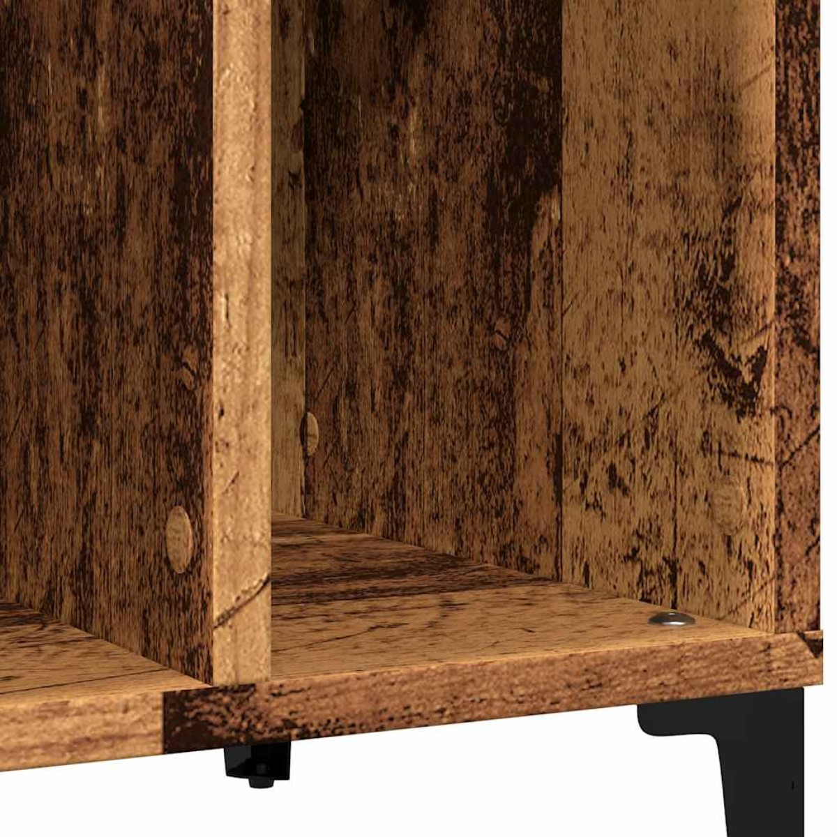 vidaXL Έπιπλο Δίσκων Μαύρο 100 x 38 x 48 εκ. από Επεξεργασμένο Ξύλο