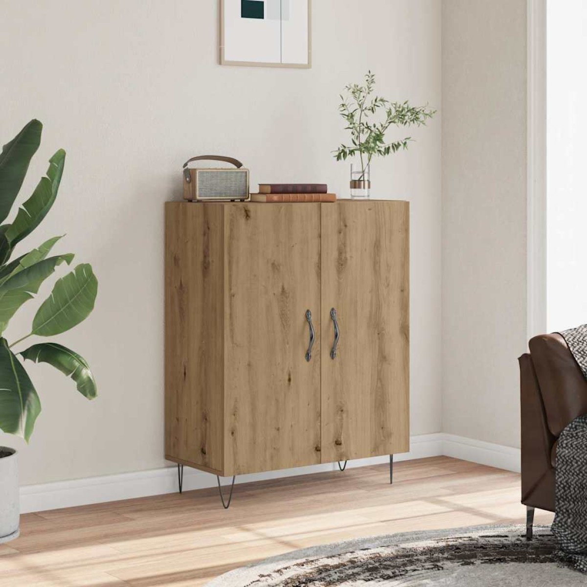 vidaXL Ντουλάπι τεχνίτης Δρυς 69,5 x 34 x 90 εκ. Επεξεργασμένο Ξύλο