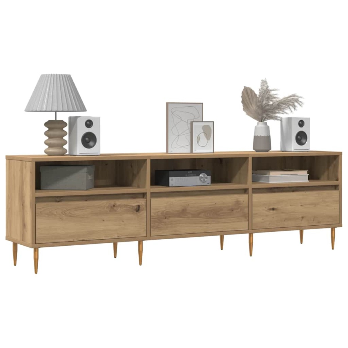 vidaXL Έπιπλο Τηλεόρασης τεχνίτης Δρυς 150x30x44,5 εκ.