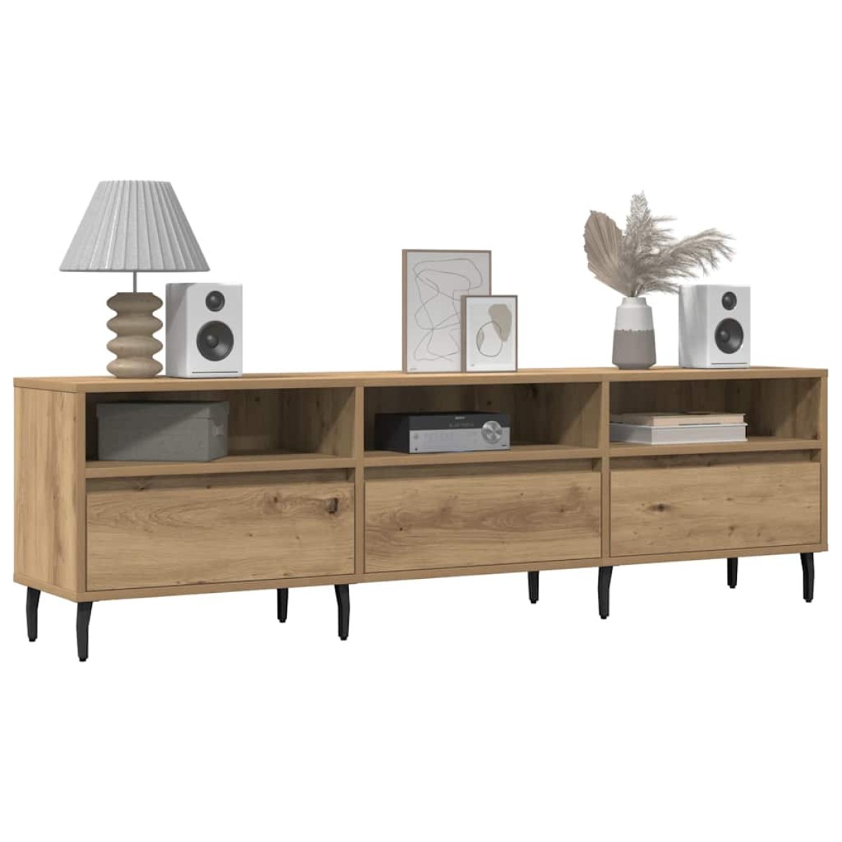 vidaXL Έπιπλο Τηλεόρασης τεχνίτης Δρυς 150x30x44,5 εκ.