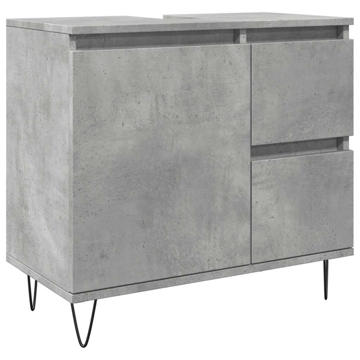 vidaXL Ντουλάπι Μπάνιου Γκρι Σκυροδέματος 65x33x60 εκ. Επεξ. Ξύλο