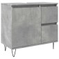 vidaXL Ντουλάπι Μπάνιου Γκρι Σκυροδέματος 65x33x60 εκ. Επεξ. Ξύλο