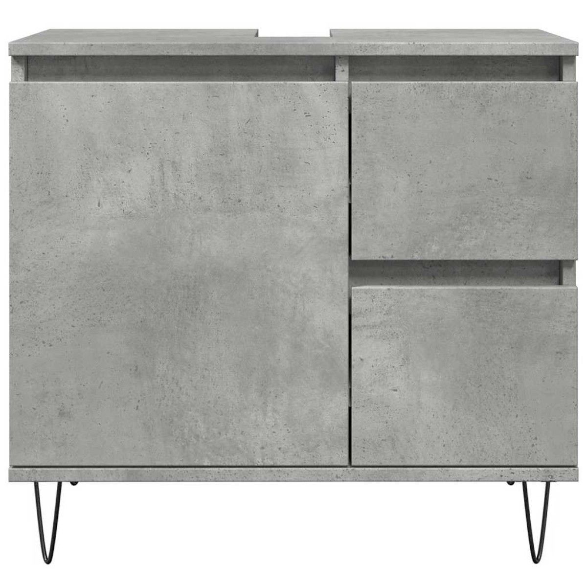 vidaXL Ντουλάπι Μπάνιου Γκρι Σκυροδέματος 65x33x60 εκ. Επεξ. Ξύλο