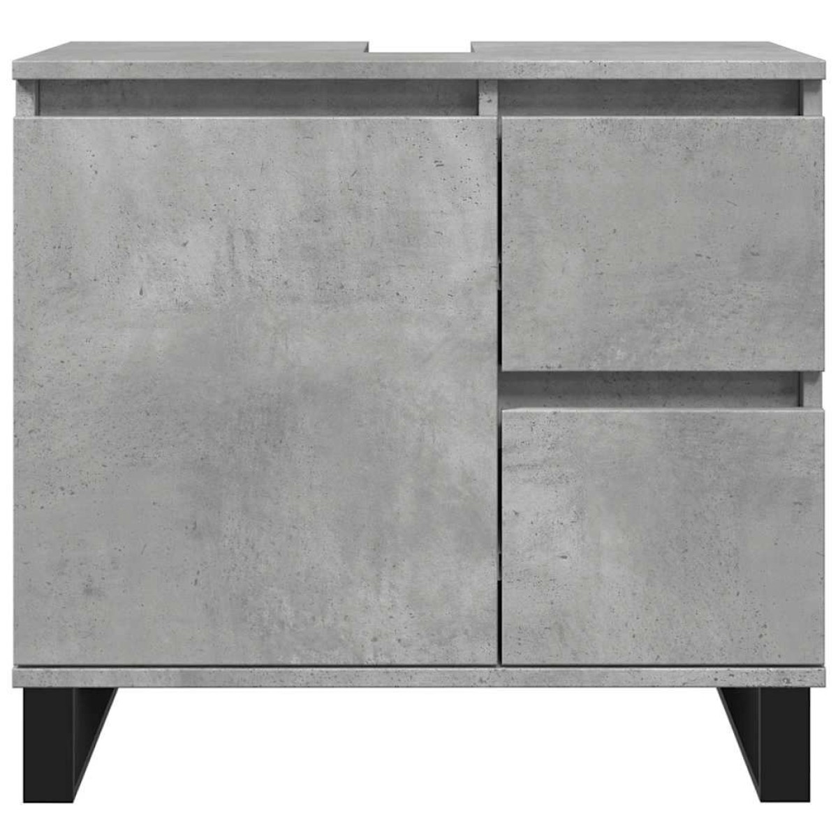 vidaXL Ντουλάπι Μπάνιου Γκρι Σκυροδέματος 65x33x60 εκ. Επεξ. Ξύλο