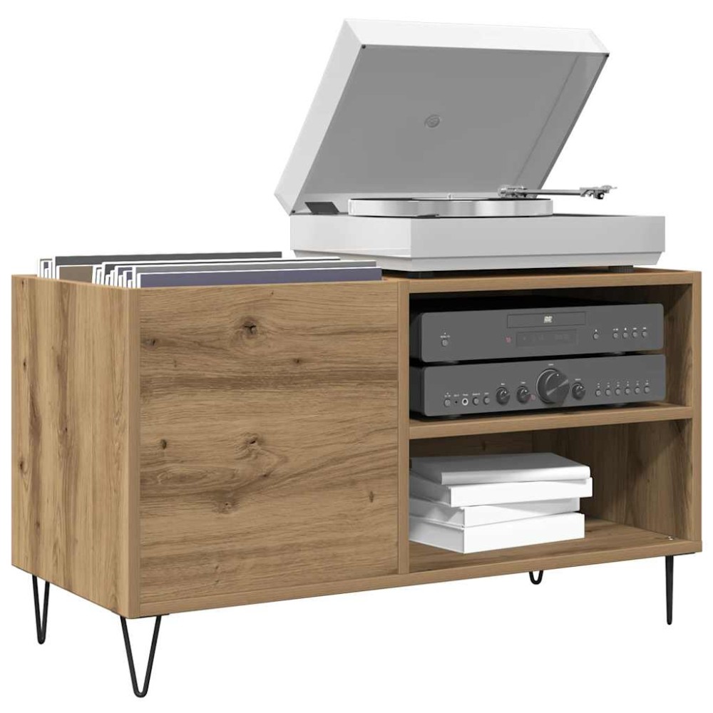 vidaXL Δισκοθήκη Δρυς τεχνίτης 84,5x38x48 εκ. από Επεξεργασμένο Ξύλο
