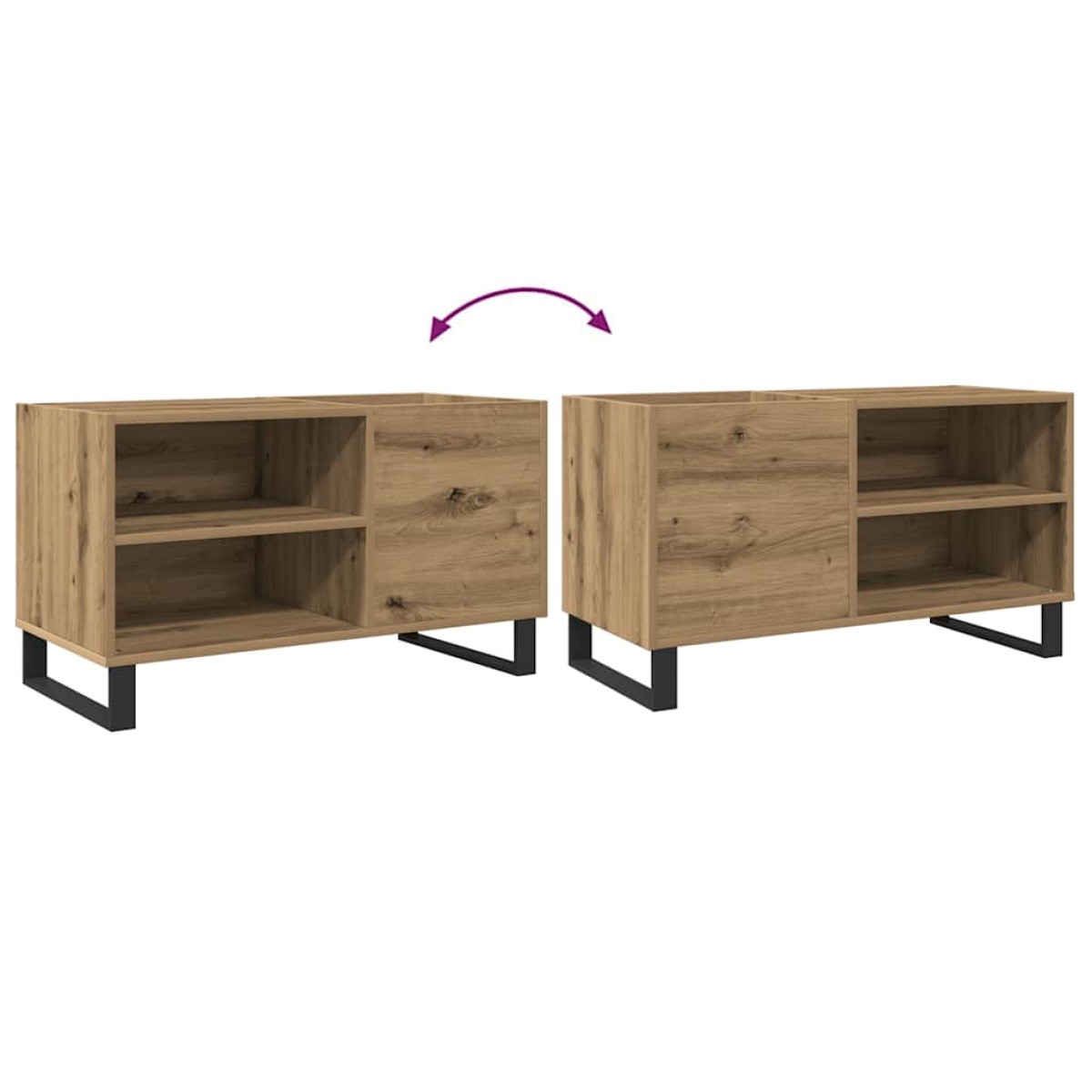 vidaXL Δισκοθήκη Δρυς τεχνίτης 84,5x38x48 εκ. από Επεξεργασμένο Ξύλο