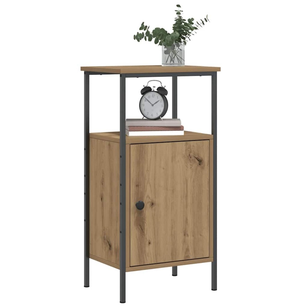 vidaXL Κομοδίνο τεχνίτης Δρυς 41x31x80 εκ. από Επεξεργασμένο Ξύλο