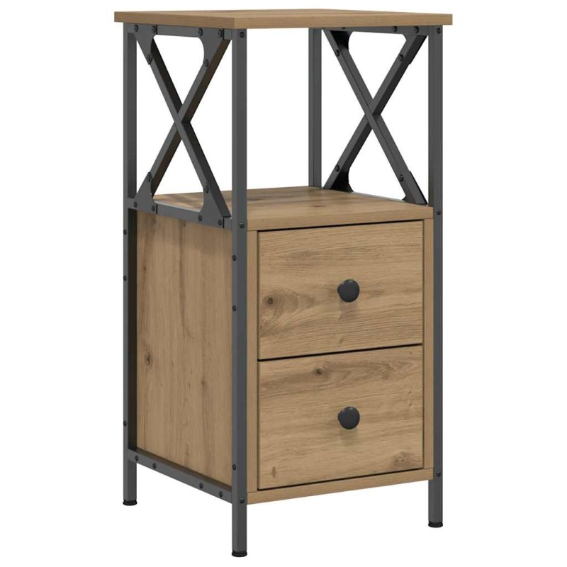 vidaXL Κομοδίνο Artisan Oak 34x35,5x70 cm Κατασκευασμένο ξύλο