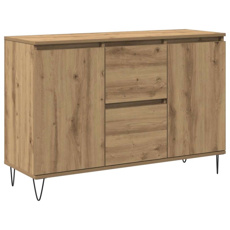 vidaXL Μπουφές Δρυς τεχνίτης 101,5 x 35 x 70 εκ. από Επεξεργασμένο Ξύλο
