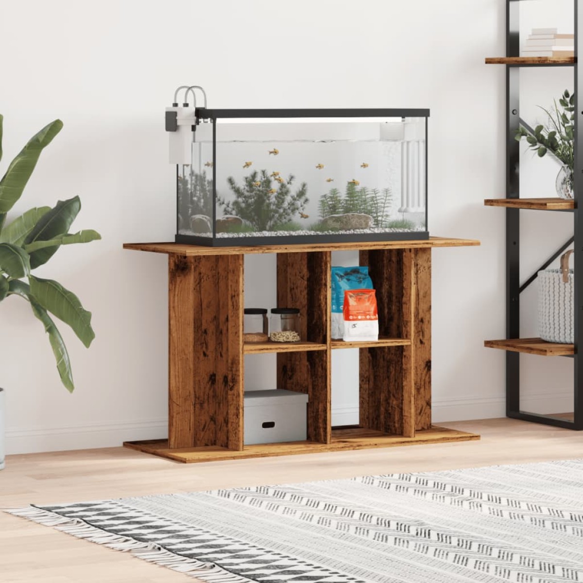 vidaXL Βάση ενυδρείου Παλιό ξύλο 100x40x60 cm Κατασκευασμένο ξύλο