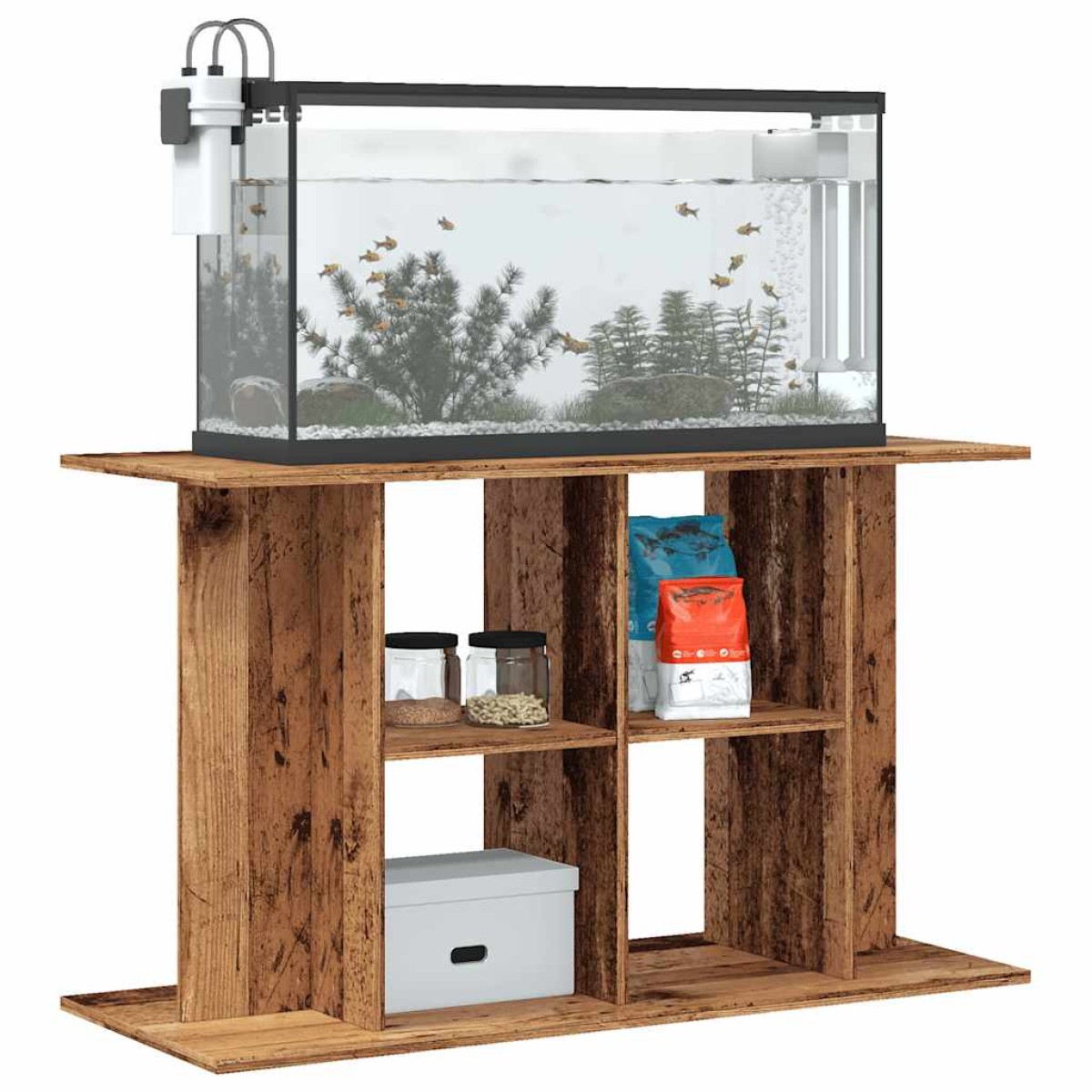 vidaXL Βάση ενυδρείου Παλιό ξύλο 100x40x60 cm Κατασκευασμένο ξύλο