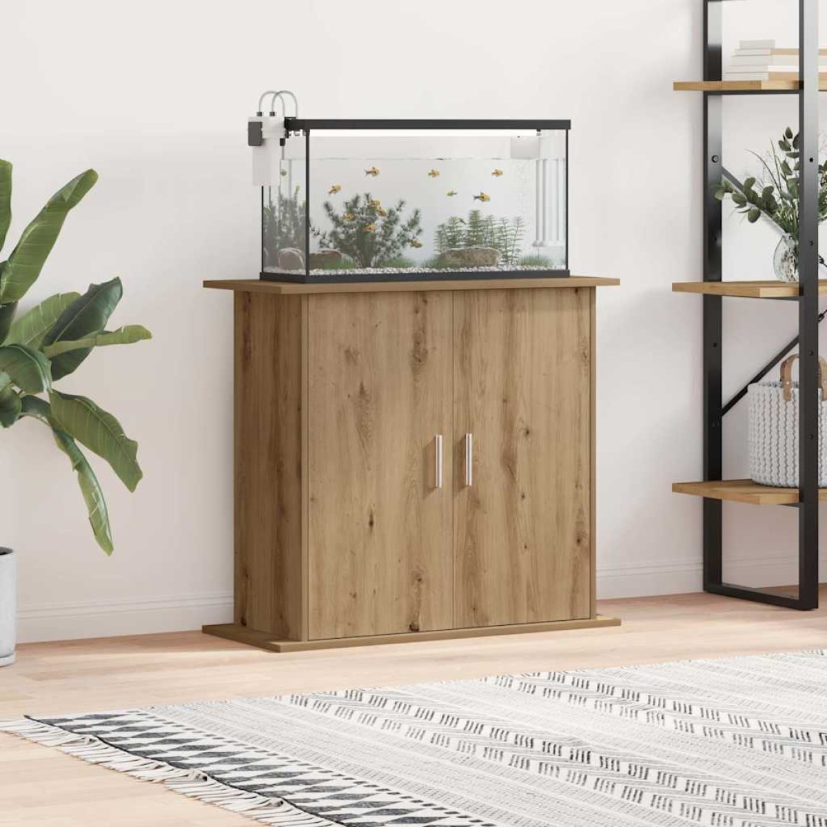 vidaXL Βάση Ενυδρείου Artisan Δρυς 81x36x73 εκ. από Τεχνητό Ξύλο